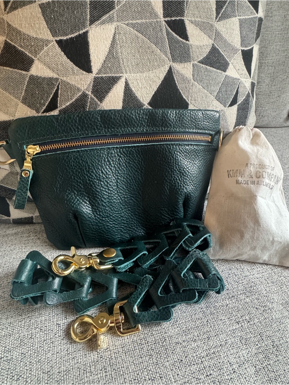 KMM & Co. Dark Teal Bulldog Belt Bag